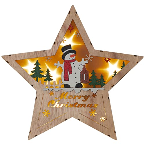 Nipach GmbH Holzstern LED Batterie Timer Weihnachtsstern Weihnachtsdeko Stern (30 x 30 cm) Nipach GmbH Holzstern LED Batterie Timer Weihnachtsstern Weihnachtsdeko Stern (30 x 30 cm) von Nipach GmbH