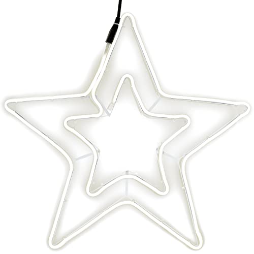 Nipach GmbH Wandleuchte Neonstern 360 LED weiß Stern Ø 55 cm Trafo Weihnachts-Deko Weihnachtsstern Dekostern Fensterschmuck Fensterlicht 5 Zacken Xmas Nipach GmbH Wandleuchte Neonstern 360 LED weiß Stern Ø 55 cm Trafo Weihnachts-Deko Weihnachtsstern Dekostern Fensterschmuck Fensterlicht 5 Zacken Xmas von Nipach GmbH