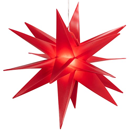 Nipach GmbH Weihnachtsstern rot PVC 10 LED warm weiß Ø 35 cm- 3D Lichter-Stern Dekostern Fensterdeko Dekostern Weihnachtsdeko Batterie Timer Xmas-Deko Nipach GmbH Weihnachtsstern rot PVC 10 LED warm weiß Ø 35 cm- 3D Lichter-Stern Dekostern Fensterdeko Dekostern Weihnachtsdeko Batterie Timer Xmas-Deko von Nipach GmbH