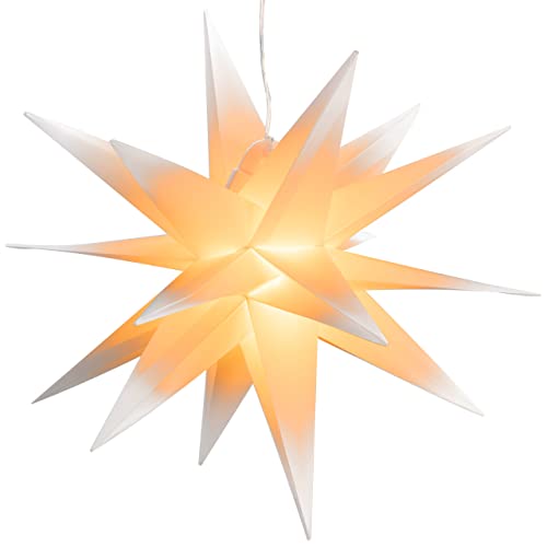 Nipach GmbH Weihnachtsstern weiß PVC 10 LED warm weiß Ø 35 cm- 3D Lichter-Stern Dekostern Fensterdeko Dekostern Weihnachtsdeko Batterie Timer Xmas-Deko Nipach GmbH Weihnachtsstern weiß PVC 10 LED warm weiß Ø 35 cm- 3D Lichter-Stern Dekostern Fensterdeko Dekostern Weihnachtsdeko Batterie Timer Xmas-Deko von Nipach GmbH