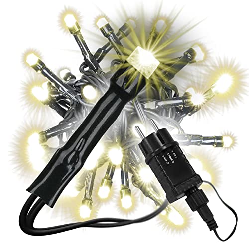 Nipach GmbH diLED Starter-Set 100 LED Lichterkette warm-weiß inkl. Netzteil Trafo Timer Anschlusskabel für erweiterbares Profi-Beleuchtungs-System Außen von Nipach GmbH