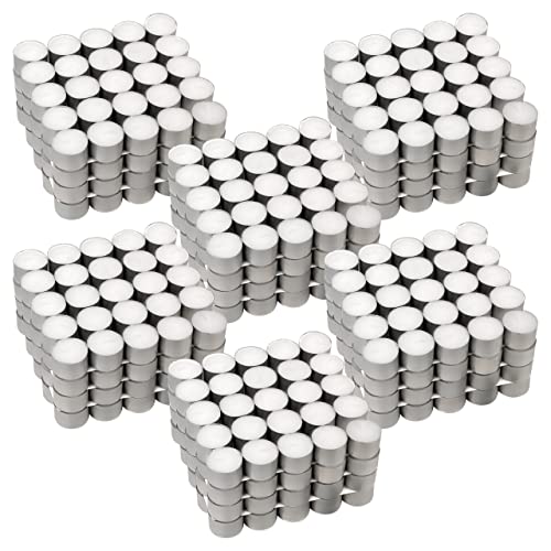 Teelichter weiß mit Alutellerchen 100/200/400/600 8 Stunden Brenndauer Parfümfrei Kerzenofen (600) von Nipach GmbH
