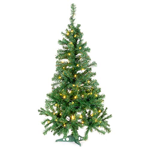 künstlicher Weihnachtsbaum Christbaum Tannenbaum grün 120 cm 241 Spitzen mit Ständer zzgl. 200 LED Lichterkette warmweiß grünes Kabel Trafo Xmas künstlicher Weihnachtsbaum Christbaum Tannenbaum grün 120 cm 241 Spitzen mit Ständer zzgl. 200 LED Lichterkette warmweiß grünes Kabel Trafo Xmas von Nipach GmbH