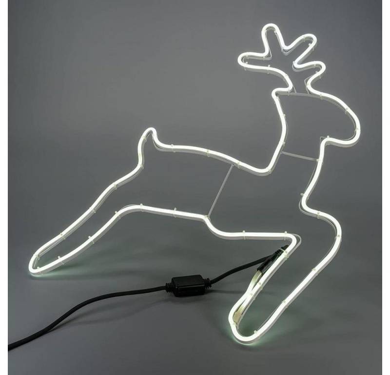 Nipach LED Fensterbild XA11030 Wandleuchte Neon-Rentier 65x52cm 120er von Nipach
