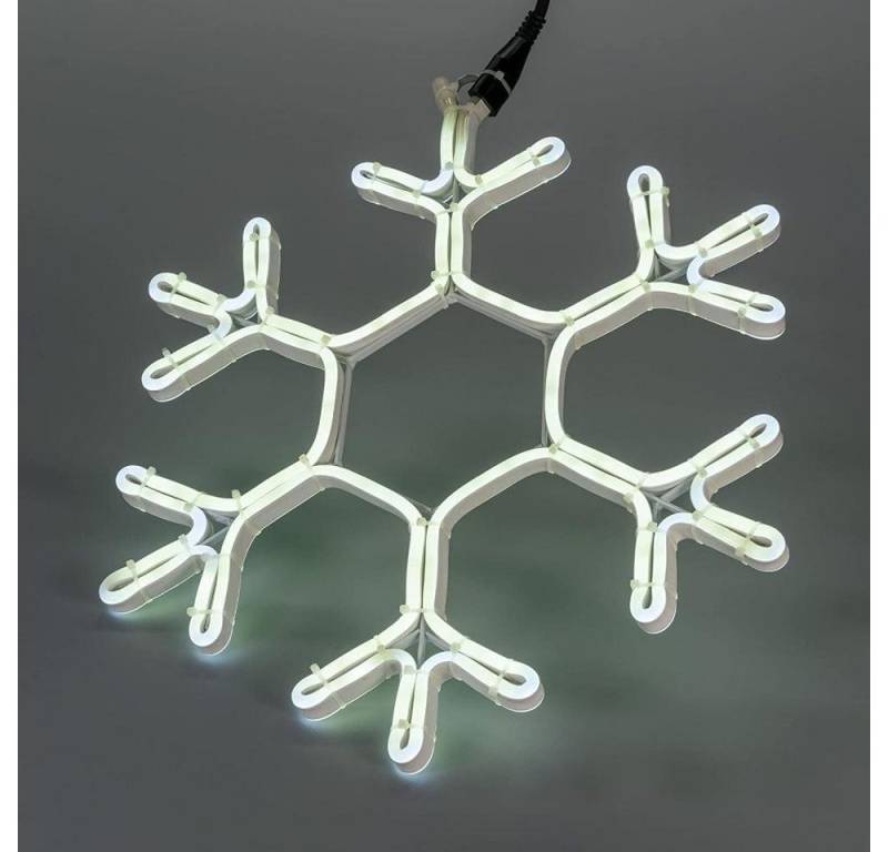 Nipach LED Fensterbild XA11031 Neonschneeflocke Wandleuchte 120er 40x40 von Nipach