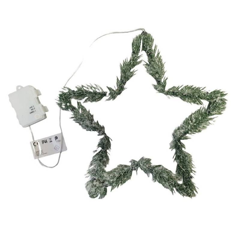 Nipach LED Fensterbild XA11927 LED Dekostern mit Tannengrün warmweiß 40cm von Nipach