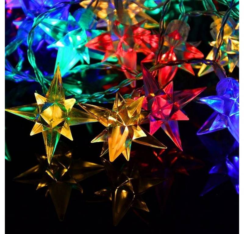 Nipach LED-Lichterkette BA11423 LED Sternen-Lichterkette bunt 40er von Nipach