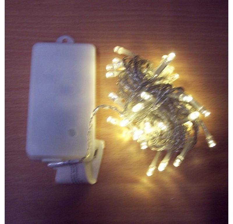 Nipach LED-Lichterkette BA11464 LED Lichterkette warmweiß Batterie 50er von Nipach
