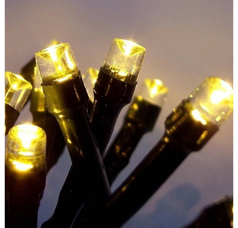 Nipach LED-Lichterkette BA11699 LED Lichterkette 200er warmweiß Kabel grün von Nipach