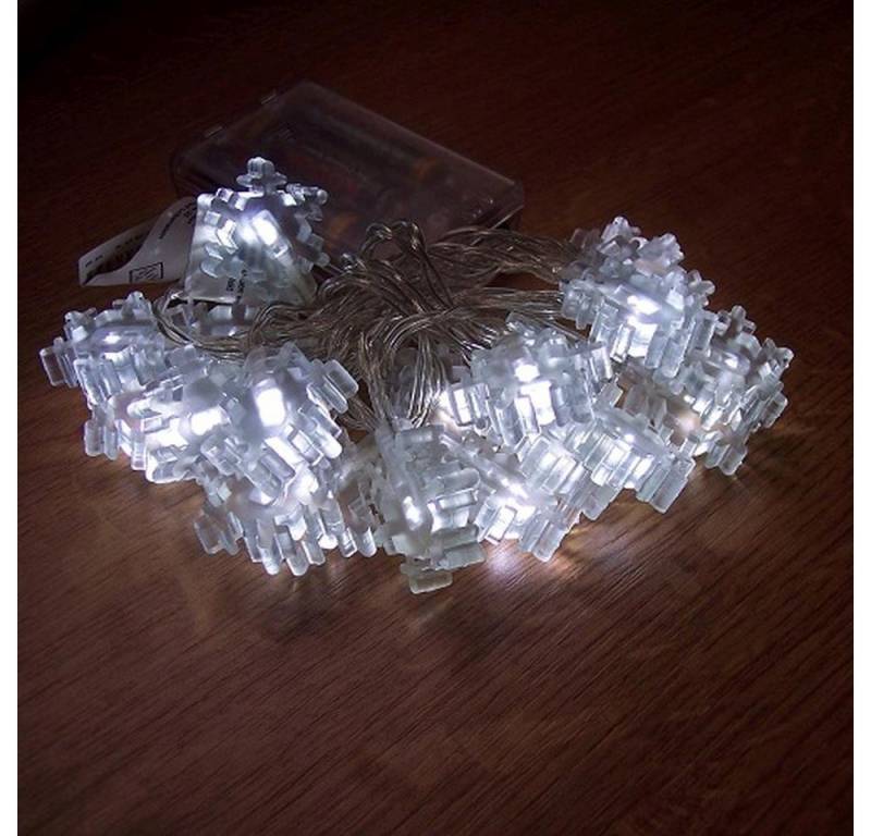 Nipach LED-Lichterkette BI11563-3 LED Lichterkette Schneeflocke weiß 20er von Nipach