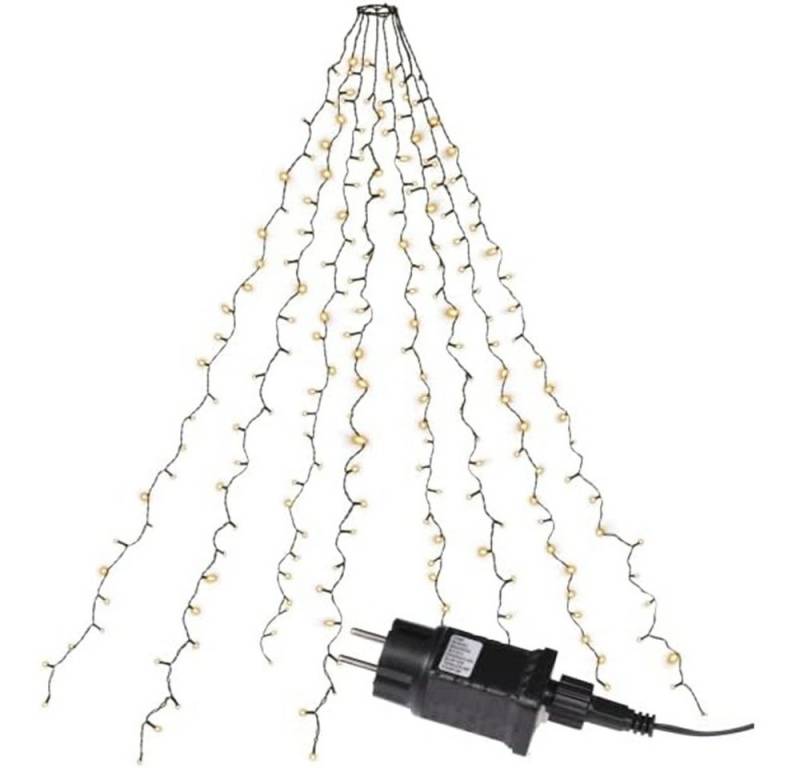 Nipach LED-Lichterkette XA11167 LED Baummantel Lichterkette 200er warmweiß 8 Stränge Funktione von Nipach