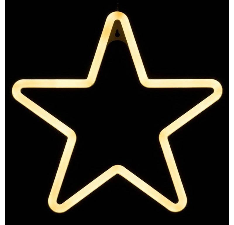 Nipach Wanddekoobjekt BI11500 LED Neon Weihnachtsstern warmweiß 30cm innen von Nipach