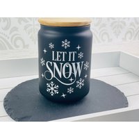 Aufkleber Winter, Wintersticker, Fensterdeko, Plott Let It Snow von Nipiane2