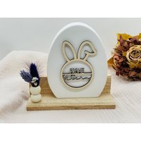 Osterdeko Set - Gegossenes Osterei Mit Holzklötzchen, Frohe Ostern Schriftzug & Mini-Vase Gegossene Deko Zu Ostern, Kleines Ostergeschenk Osterdeko Set - Gegossenes Osterei Mit Holzklötzchen, Frohe Ostern Schriftzug & Mini-Vase Gegossene Deko Zu Ostern, Kleines Ostergeschenk von Nipiane2