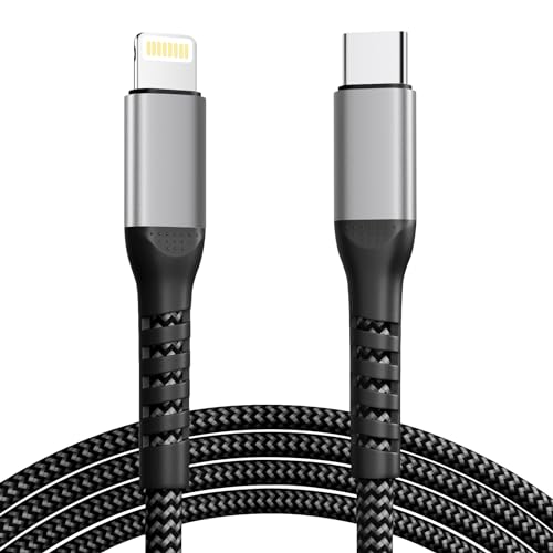 USB C Lightning Kabel 2M [MFi zertifiziert], Nylon iPhone Ladekabel USB C Lightning Kabel USB C Schnellladekabel iPhone Kabel USB C auf Lightning Ladekabel für Apple iPhone 14 Pro Max 13 12 11 XS 8 SE von Nipow