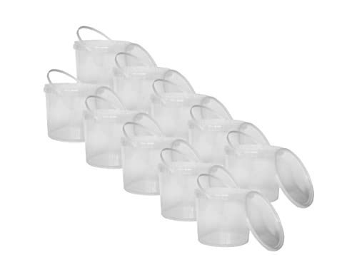 Nipter Kunststoffeimer lebensmittelecht mit Deckel, transparent, 5L x 20 Stück von Nipter