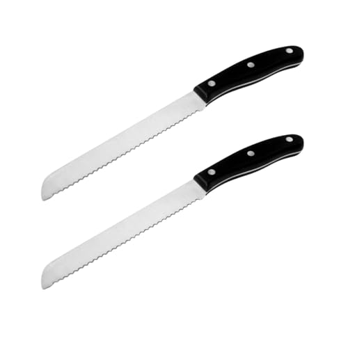 Nirosta 9325750 Fit Brotmesser, 31 cm, aus Pom/Edelstahl, Schwarz/Silber, 31 x 5 x 2 cm, 2 Stück Nirosta 9325750 Fit Brotmesser, 31 cm, aus Pom/Edelstahl, Schwarz/Silber, 31 x 5 x 2 cm, 2 Stück von Nirosta