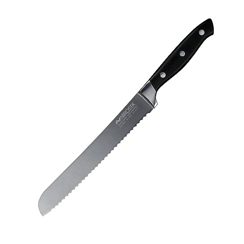Nirosta Brotmesser Trinity 34 cm – Hochwertiger Edelstahl – Gezahnte Klinge in Profi-Qualität für Brot, Gebäck & Co – Handgeschärfter Taper-Klingenschliff – Schwerer Griff mit Fingerschutz von Nirosta