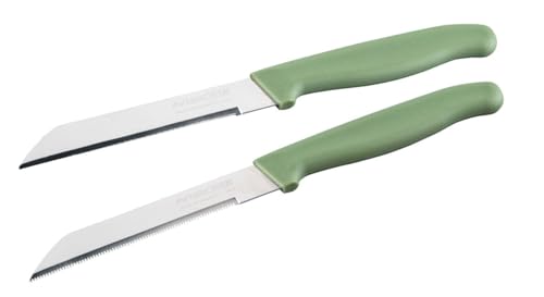 NIROSTA Elemental Gemüsemesser 2er Set – Made in Germany – Extra Feiner Sägeschliff – Nachhaltiger, Rutschfester Griff von Nirosta