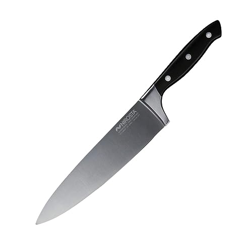 Nirosta Kochmesser Trinity 34 cm – Hochwertiger Edelstahl – Scharfes Messer in Profi-Qualität für Obst, Gemüse & Co – Handgeschärfter Taper-Klingenschliff – Schwerer Griff mit Fingerschutz von Nirosta