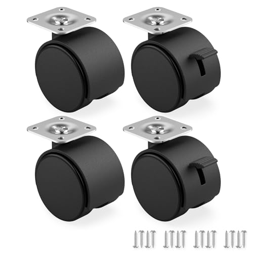RAVN HAMAN 4er Set Möbelrollen 40 mm - Lenkrollen mit Bremse bis 25 kg pro Rad - Schwenkrollen für Innenmöbel - Transportrollen mit geringem Rollwiderstand RAVN HAMAN 4er Set Möbelrollen 40 mm - Lenkrollen mit Bremse bis 25 kg pro Rad - Schwenkrollen für Innenmöbel - Transportrollen mit geringem Rollwiderstand von RAVN HAMAN