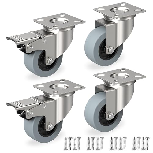 RAVN HAMAN 4er Set Möbelrollen 50 mm - Schwerlastrollen mit Bremse bis 35 kg pro Rad - Transportrollen für innen und außen - Lenkrollen für viele Bodenarten - Räder für Palettenmöbel RAVN HAMAN 4er Set Möbelrollen 50 mm - Schwerlastrollen mit Bremse bis 35 kg pro Rad - Transportrollen für innen und außen - Lenkrollen für viele Bodenarten - Räder für Palettenmöbel von RAVN HAMAN