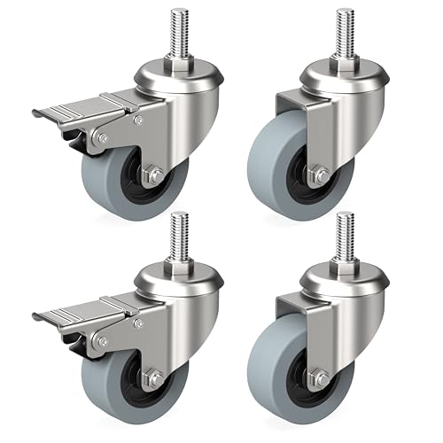 RAVN HAMAN 4er Set Möbelrollen 50 mm mit Gewinde-Stift 10 mm x 25 mm - Schwerlastrollen mit Bremse bis 30 kg pro Rad - Transportrollen für innen und außen - Lenkrollen für viele Bodenarten RAVN HAMAN 4er Set Möbelrollen 50 mm mit Gewinde-Stift 10 mm x 25 mm - Schwerlastrollen mit Bremse bis 30 kg pro Rad - Transportrollen für innen und außen - Lenkrollen für viele Bodenarten von RAVN HAMAN