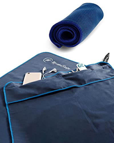 NirvanaShape ® 2er-Set: Fitness-Handtuch mit Geräteüberzug + Kühl-Handtuch mit Cooling-Effect | ideales Gym-Zubehör - kompakt, leicht & saugstark - perfekt fürs Fitnessstudio von NirvanaShape