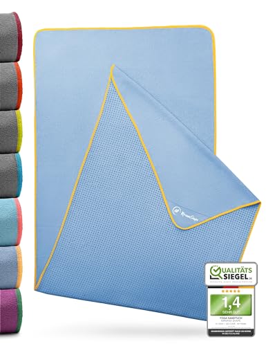 NirvanaShape ® Yoga Handtuch rutschfest | Hot Yoga Towel mit Antirutsch-Noppen | hygienische Yogatuch-Auflage für Yogamatte [ 185 x 63 cm ] von NirvanaShape