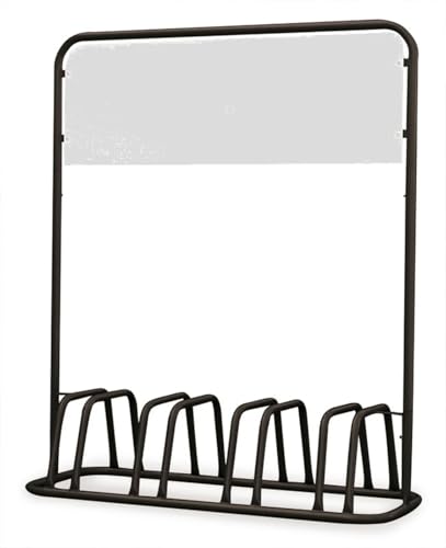 4er Werbe-Fahrradständer mit Werbeschild/Fahrradhalter + Werbetafel (schwarz) von Nischenmarkt