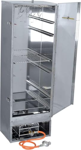Massiver Edelstahl Räucherofen/Räucherschrank - 120 cm Höhe - in Deutschland gefertigt + Gasbrenner von Nischenmarkt