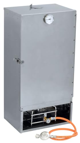Massiver Edelstahl Räucherofen/Räucherschrank - 80 cm Höhe - in Deutschland gefertigt + Gasbrenner von Nischenmarkt