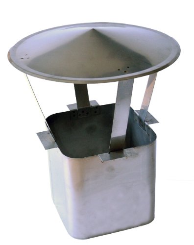 Nischenmarkt Massive Regenhaube/Kaminabdeckung/Schornsteinabdeckung in Edelstahl abgerundete Ecken (z.B. für Plewa/Tona) DN 130mm von Nischenmarkt