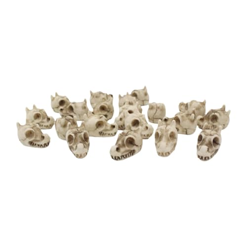 Nishiyuenyi 20x Mini Harz Tier Schädel Kopf Drachen Knochen Spielset Figuren Vase Füller Schädel Drachen Kopf Figuren für DIY Home Halloween von Nishiyuenyi