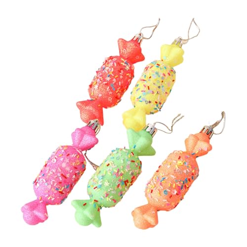 Nishiyuenyi 5 Stück Weihnachtsschmuck Zuckerstangen Dekoration Christbaumanhänger Hängende Ornamente Und Weihnachtsdeko für Eine Traditionelle Stimmung für Äste, Style A Nishiyuenyi 5 Stück Weihnachtsschmuck Zuckerstangen Dekoration Christbaumanhänger Hängende Ornamente Und Weihnachtsdeko für Eine Traditionelle Stimmung für Äste, Style A von Nishiyuenyi
