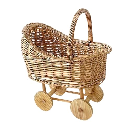 Nishiyuenyi Blumenkorb Kinderwagenform mit Handgriff Wicker Picknickkorb Floraler Präsentkorb Handkorb für Hochzeit Babyparty für Geschenk Heimdekoration, L Nishiyuenyi Blumenkorb Kinderwagenform mit Handgriff Wicker Picknickkorb Floraler Präsentkorb Handkorb für Hochzeit Babyparty für Geschenk Heimdekoration, L von Nishiyuenyi