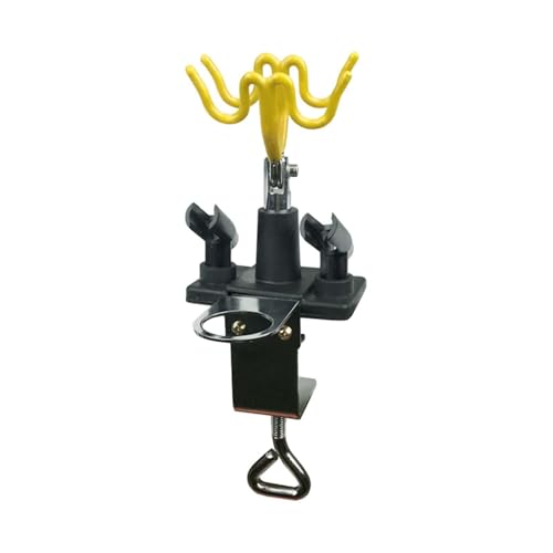 Nishiyuenyi Halter Universal Klemmbefestigung Tischständer Aufbewahrung Metallfunktion für Künstlerarbeitsplatz Modellbau Hobbyraum Bastelzimmer, Gelb von Nishiyuenyi