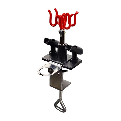 Nishiyuenyi Halter Universal Klemmbefestigung Tischständer Aufbewahrung Metallfunktion für Künstlerarbeitsplatz Modellbau Hobbyraum Bastelzimmer, Rot von Nishiyuenyi