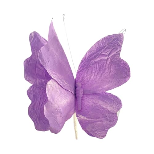 Nishiyuenyi Künstlicher Schmetterling Als Großer Wandbehang Eine Festdekoration Und Fotorequisit Leichte Hochzeitsdeko Aus Papier für Heimwände Partys Und Besonde, Lila von Nishiyuenyi