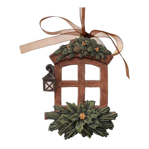Nishiyuenyi Weihnachtsanhänger Christbaumanhänger Dekofigur Aus Massivem Harz Stabile Verarbeitung Und für Fenster Haustür Feier Kinderz, Style B von Nishiyuenyi