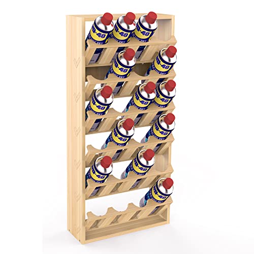Nisorpa Holz-Sprühflaschenhalter, 24 Dosen, Sprühfarbe, Aufbewahrungsregal, Holz-Sprühfarben-Halter, Wandmontage, Schmierdosen-Aufbewahrungsregal, Farbflaschen-Organizer für Garage, Arbeitsplatz Nisorpa Holz-Sprühflaschenhalter, 24 Dosen, Sprühfarbe, Aufbewahrungsregal, Holz-Sprühfarben-Halter, Wandmontage, Schmierdosen-Aufbewahrungsregal, Farbflaschen-Organizer für Garage, Arbeitsplatz von Nisorpa