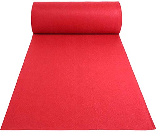Nisorpa Roter Teppich Läufer Eventteppich Hochzeitsteppich 10m x 1m Lang VIP Event Rot Teppich Rutschfester Red Carpet Empfangsteppich von Nisorpa