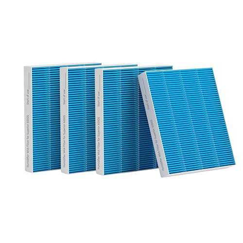 Nispira 6000s Docht Luftbefeuchter Filter Ersatz für LEVOIT Superior 6000S Smart Verdunstungsbefeuchter, 4 Stück von Nispira