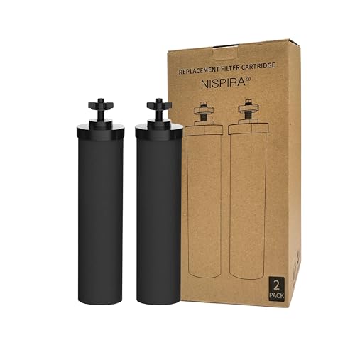 Nispira Premium Wasserfilter Black Element Kartusche kompatibel mit Berkey Countertop Wasseraufbereitungssystem Im Vergleich zu Teil BB9 2 Filter von Nispira