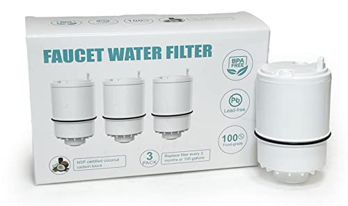 Nispira RF3375 kompatibler Wasserfilter Ersatz für alle PUR Wasserhahn-Filtersysteme | entfernt Chlor, Blei, Geruch, Farbe | 3 Monate Filtration | 3 Stück von Nispira