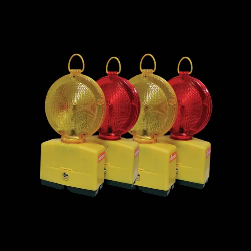Nissen Baustellenwarnleuchte Warnlampe Nitra Led Gelb Leuchtenkopf 4 Stück B-Ware von Nissen