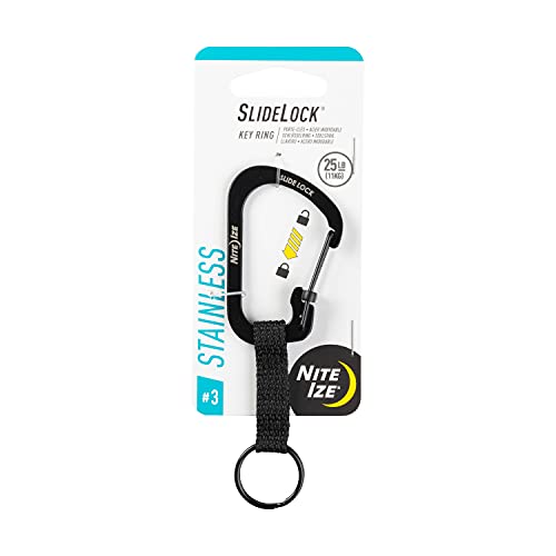 NITE Ize Schluessel-Karabiner NI-CSLW3-01-R6 Keyring Gr.3 Schwarz 1St. von Nite Ize