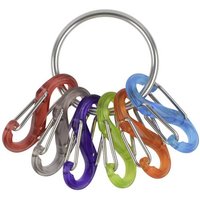 NITE Ize Schlüsselring mit Karabiner NI-KRG2-11-R3 S-Biner Rot, Schwarz, Lila, Grün, Orange, Blau von Nite Ize