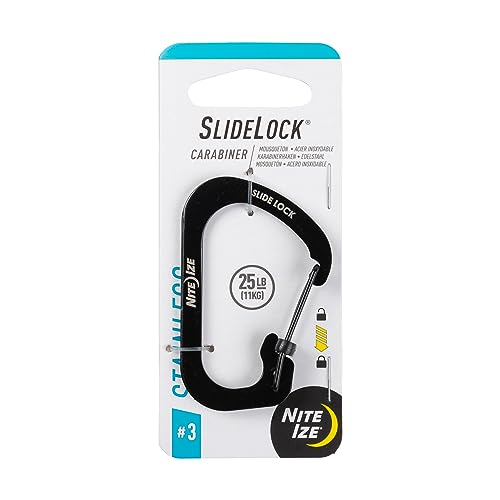 Nite Ize CSL3-01-R6 NI-CSL3-01-R6 Karabiner 68.5mm x 30mm 1St, Gr. 3, Schwarz von Nite Ize