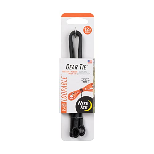 Nite Ize GLS12-01-2R3 Gear Loopable, das Original wiederverwendbare Gummi Twist Tie mit stabiler integrierter Schlaufe, 30,5 cm, schwarz, 2er-Pack, hergestellt in den USA Drehverschluss Nite Ize GLS12-01-2R3 Gear Loopable, das Original wiederverwendbare Gummi Twist Tie mit stabiler integrierter Schlaufe, 30,5 cm, schwarz, 2er-Pack, hergestellt in den USA Drehverschluss von Nite Ize